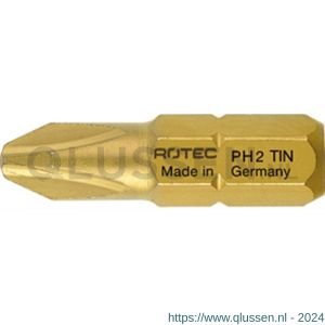 Rotec 800 schroefbit TiN C6.3 Phillips PH 3x25 mm set 10 stuks 800.2003