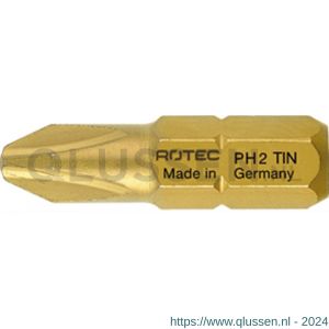 Rotec 800 schroefbit TiN C6.3 Phillips PH 1x25 mm set 10 stuks 800.2001