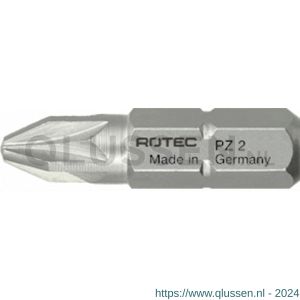 Rotec 803 schroefbit Basic C6.3 Pozidriv PZ 2x25 mm set 10 stuks 803.0002