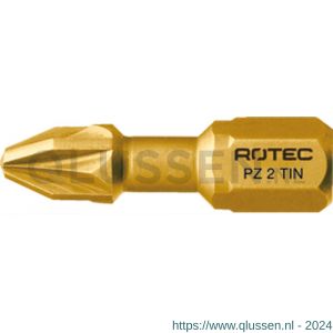 Rotec 804 torsionbit TiN C6.3 Pozidriv PZ 1x25 mm set 10 stuks 804.2001