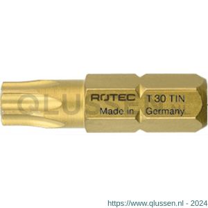 Rotec 806 schroefbit TiN C6.3 Torx T 30x25 mm set 10 stuks 806.2030