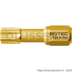 Rotec 807 Torsion schroefbit TiN C6.3 Torx T 20x25 mm conisch set 10 stuks 807.2020