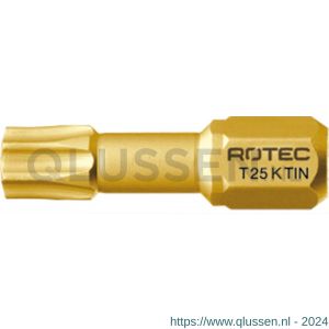 Rotec 807 Torsion schroefbit TiN C6.3 Torx T 10x25 mm conisch set 10 stuks 807.2010