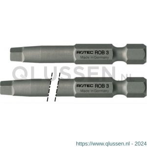 Rotec 810 krachtbit Basic E6.3 Robertson SQD 0x50 mm set 10 stuks 810.0000