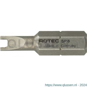 Rotec 814 schroefbit Basic C6.3 met spanner S10x25 mm set 10 stuks 814.0010