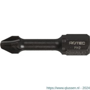 Rotec 817 Impact schroefbit Basic C6.3 Phillips PH 1x30 mm set 10 stuks 817.0001