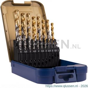 Rotec 102T spiraalborenset 102T DIN 338 type HD-S 19 delig diameter 1-10 mm ABS 900.0022T