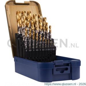 Rotec 102T spiraalborenset 102T DIN 338 type HD-S 25 delig diameter 1-13 mm ABS 900.0028T