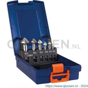 Rotec 403 verzinkfreesset 403 Inox DIN335-C 6 delig M3-M10 diameter 6,3-20,5 mm 900.3005