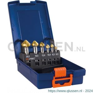 Rotec 404 verzinkfreesset 404 HSS-G TiN 7 delig M3-M12 diameter 6,3-25 mm 900.3014