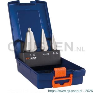Rotec 420 conische plaatborenset 420 3 delig nummer 1-2-3 ABS 900.3020