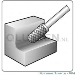 Rotec 432 HM stiftfrees model C Z6 kruisvertand diameter 6x19x60 mm d2=6 mm 432.0601-60