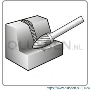 Rotec 436 HM stiftfrees model G Z6 kruisvertand diameter 3x14x38 mm d2=3 mm 436.0301