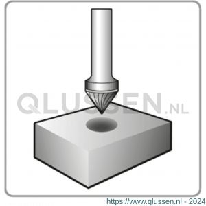 Rotec 438 HM stiftfrees model J Z6 kruisvertand diameter 12,7x11x59 mm d2=6 mm 60 graden 438.1301