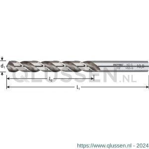 Rotec 102 HSS-G spiraalboor DIN 338 type HD-S diameter 13,5x108x160 mm d2=13 mm 102.1350