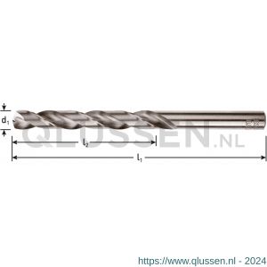 Rotec 105 HSS-G spiraalboor DIN 338 type N blank diameter 2,4x30x57 mm set 10 stuks 105.0240