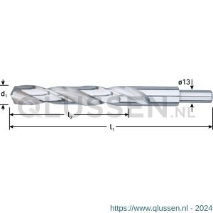 Rotec 105 HSS-G spiraalboor DIN 338 type N d2=13 diameter 14,5x114x169 mm 105.1450