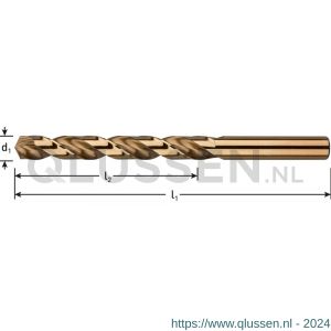 Rotec 111 HSS-E spiraalboor DIN 338 type N diameter 3,4x39x70 mm set 10 stuks 111.0340