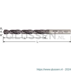 Rotec 114C HSS-E spiraalboor DIN 338 type HD-X TiAlN diameter 5,6x57x93 mm 114.0560C