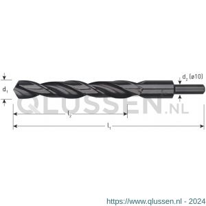 Rotec 121 HSS-R spiraalboor DIN 338 type N d2=10 diameter 13,0x101x151 mm 121.1300