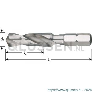 Rotec 140 HSS-G boorbit DIN 3126 1/4 inch-C6.3 diameter 4,5x24x46 mm 140.0450