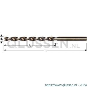 Rotec 152 HSS-E spiraalboor DIN 340 TLS 1000 diameter 5,0x87x132 mm 152.0500