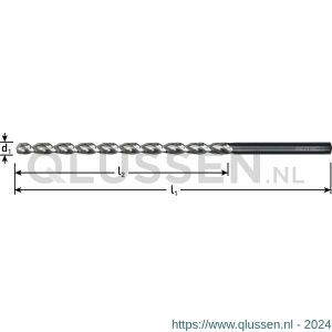 Rotec 165 HSS-E spiraalboor DIN 1869 TLS 1000 diameter 6,0x225x330 mm 165.0603