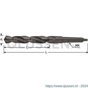 Rotec 172 HSS-G MK3-spiraalboor DIN 345 type N diameter 25,0x160x281 mm 172.2500