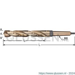 Rotec 173 HSS-E MK2-spiraalboor DIN 345 type HD-X diameter 17,0x125x223 mm 173.1700