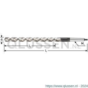 Rotec 176 HSS-E MK2-spiraalboor DIN 1870 TLS 1000 diameter 20,0x325x490 mm 176.2002