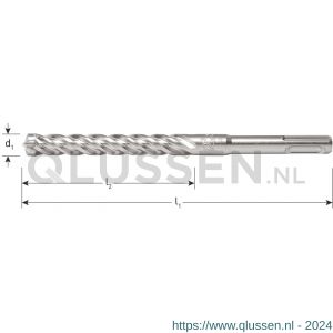 Rotec 202B hamerboor SDS Plus Quattro-X diameter 6,0x50x115 mm set 10 stuks 202.0600B