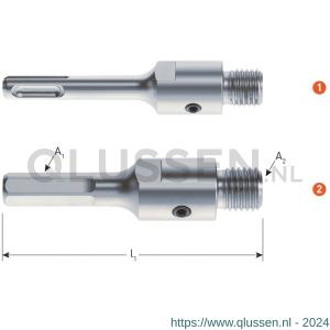 Rotec 208 adapter SDS Plus > M16 L=220 mm 208.5007