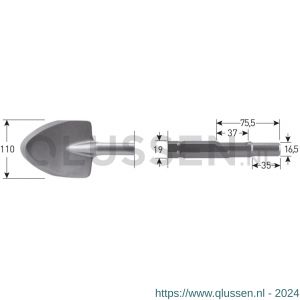 Rotec 215.3 zeskant schopbeitel 19/16,5x35 mm 110x400 mm 215.3065