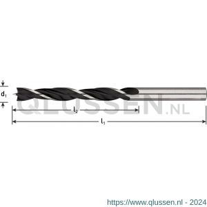 Rotec 235 houtspiraalboor diameter 6,0x57x93 mm set 10 stuks 235.0601