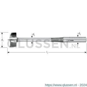 Rotec 244 3D houtboor met 3-vlaks schacht diameter 7x115 mm 244.0070