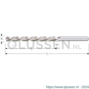 Rotec 264 HSS-G houtspiraalboor lang DIN 340 TLS diameter 6,5x97x148 mm set 5 stuks 264.0650