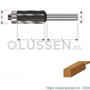 Rotec 271 HM kantenfrees Z3 Gold-Line diameter 12,7x25,4 mm d2=8 mm met geleidelager 271.27.1271