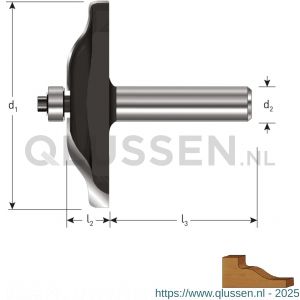 Rotec 271 HM platbandfrees Gold-Line diameter 76,2 mm Z=2 d2=12 mm 272.33.7620