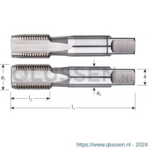 Rotec 310 HSS handtappenset 2 delig BSP G 1 inch TPI 11 310.1000