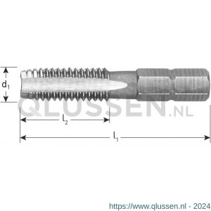 Rotec 317 HSS-G tap-bit 1/4 inch 3126 C6.3-bit-aansluiting M6 317.0600