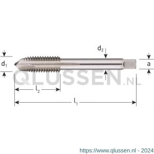 Rotec 328 HSS-E machinetap extra kort doorlopend DIN 352 M3 328.0300