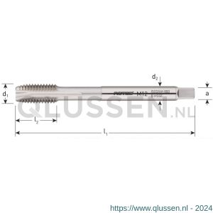 Rotec 330.376 HSS-E machinetap 800 doorlopend DIN 376 M39 330.3900