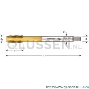 Rotec 330T376 HSS-E machinetap 800+ doorlopend DIN 376 type B M5x0,8 mm 330.0501T