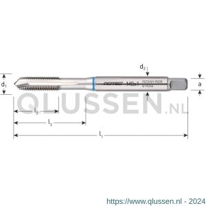 Rotec 335I HSS-E machinetap Inox doorlopend DIN 371 metrisch fijn MF8x0,75 mm 335.0807I