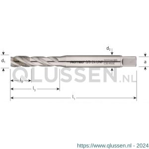 Rotec 339C HSS-E machinetap 800 blind 35 graden DIN 371 UNF 3/8 inch TPI 24 339.0180C