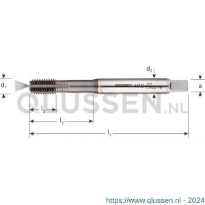 Rotec 353 HSS-E roltap metrisch DIN 371 met koekanalen M6x1,0 mm TiCN gecoat 353.0600TK