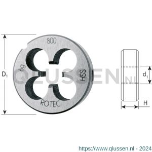 Rotec 360 HSS ronde snijplaat DIN-EN 22568 metrisch M3 360.0300