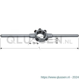 Rotec 380 snijplaathouder DIN 225 aluminium diameter 20x5 mm 3802005