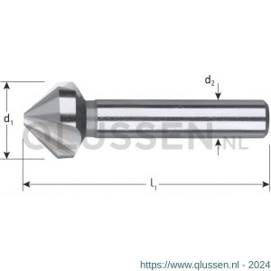 Rotec 402 HSS-G verzinkfrees 90 graden 3 snijkanten aluminium DIN 335 C 10,4 mm M5 402.1040