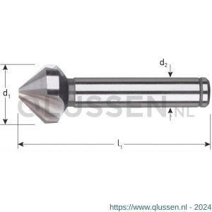 Rotec 403 HSS-E verzinkfrees 90 graden 3 snijkanten Inox DIN 335 C 20,5 mm M10 403.2050